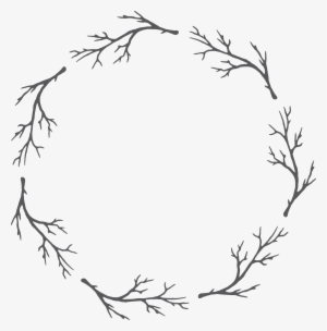 Black And Watercolor Painting - Flower Garland Black And White