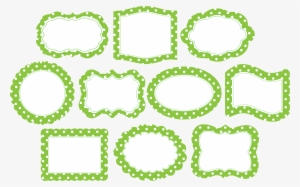 Lime Border Frame Png Photos - Green Polka Dot Frame