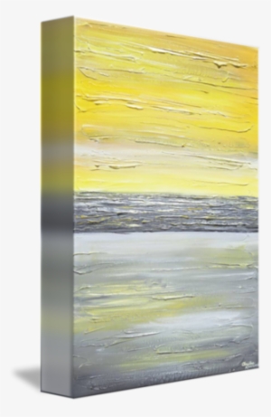 Giclee Print Art Abstract Yellow Grey Painting Vertical - Yellow White And Black Abstract Art Grey Wall