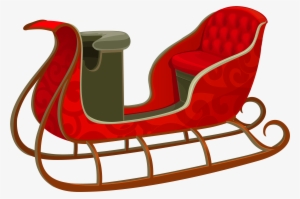 Sleigh Clipart Red Sled - Sled Clipart