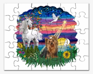 Yorkie 7 Puzzle - Magicalnight-bichon#2 Throw Blanket