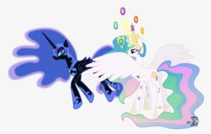 Top Princess Celestia And Nightmare Moon Battle Badly - Mlp Nightmare Moon And Celestia
