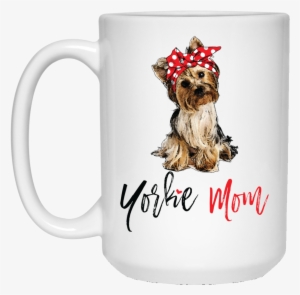Yorkie Mom Coffee Mug Hello Grasshopper Png Yorkie - Yorkshire Terrier With Bow Case - Iphone 8