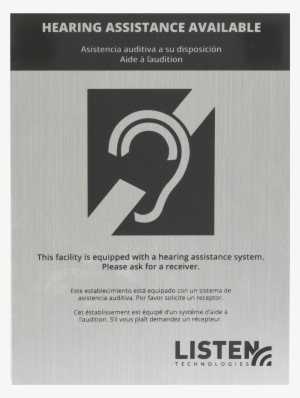 Assistive Listening Notification Signage Kit - Hearing Loop