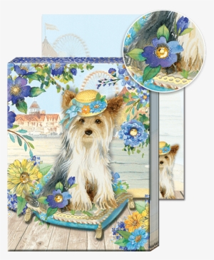 Posh Pets Boardwalk Yorkie Pocket Note Pad - Office Boutique Posh Dogs In Hats - Pocket Notepads