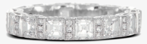 Ring Everlasting Eternity Wedding Band Asscher Diamonds - Steven Kirsch Inc