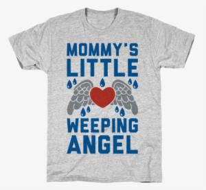 Mommy's Little Weeping Angel Mens T-shirt - Social Anxiety Shirt