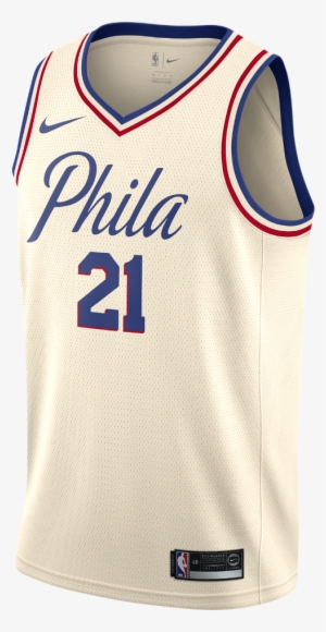 Joel Embiid City Edition Swingman Jersey Men's Nike - Ben Simmons Cream Jersey