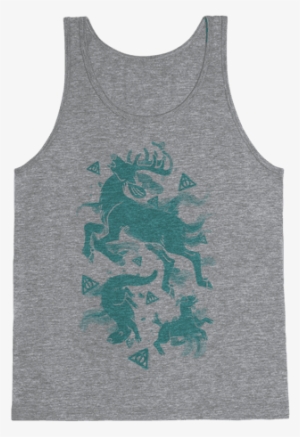 Harry Potter Patronus Pattern Tank Top - 10 Squats 100 Push Ups