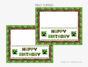 Free Minecraft Party Printables - Minecraft Birthday Tag
