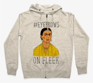 Frida On Fleek Zip Hoodie