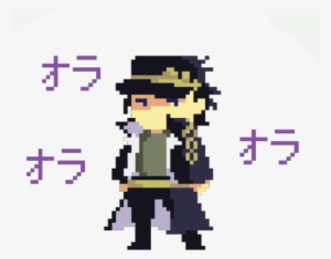 Kind Low Quality Pixel Doodle Of Jotaro I Did In School - Jotaro Kujo Pixel Art