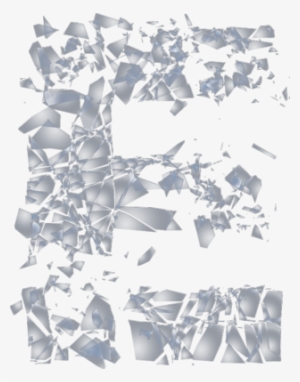 Broken Glass Background Png Broken Glass Letters Png - Shattered Glass Letter E