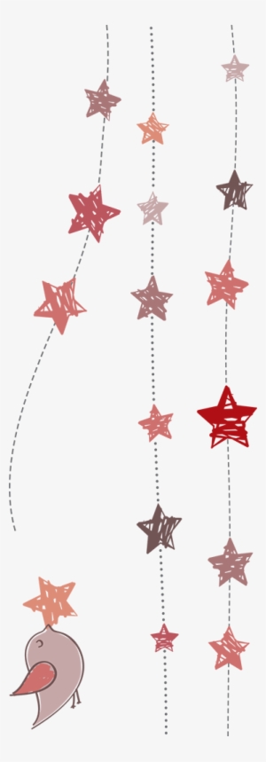Hanging Stars With Bird Sticker - Dress