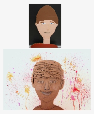 In My Artwork, I Decided To Make A Self Portrait Out - Illustration