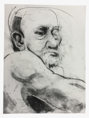 Rolando Rosler Black And White Portrait - Portrait