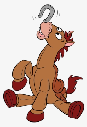 Bullseye Balancing Horseshoe On Nose - Bullseye Toy Story Clipart