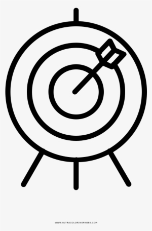 Bullseye Coloring Page - Objetivo Blanco Y Negro