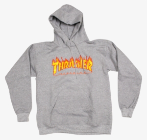 Hoodie Transparent Thrasher - Thrasher Hoodie Tag Grey