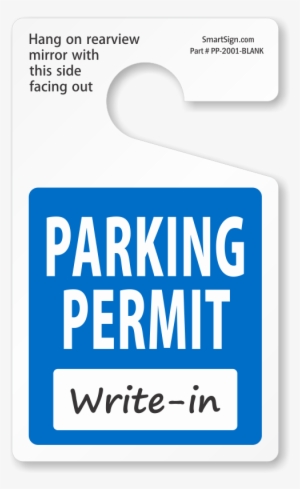 Zoom, Price, Buy - Hanging Parking Permit
