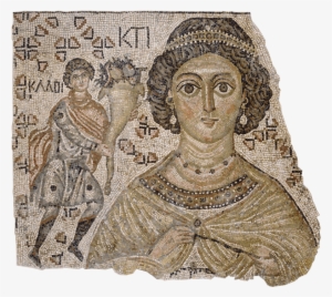 Floor Mosaic With Ktisis - 'fragment Of A Floor Mosaic With A Personification