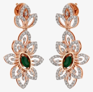 Orra Diamond Hanging Earring - Orra Jewellery