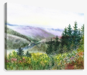 Landscape With Redwood Creek Canvas Print - Brushstone Redwood Creek Gallery Wrapped Canvas Wall