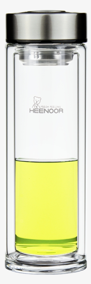 Hino Drinking Water Cup Double Glass With Lid Filter - Cup