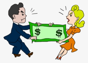 5 Things To Boost Your Financial Wellness - Clipart Fighting Over Money