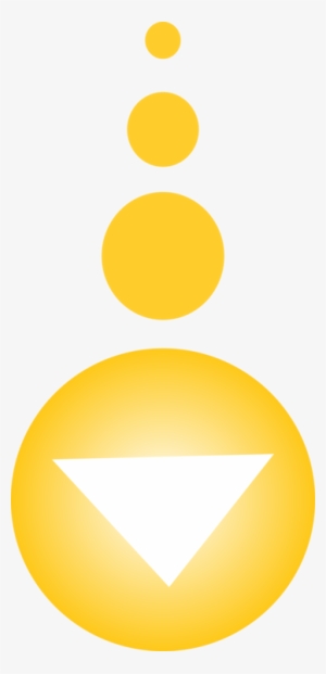 Yellow Arrow Shape Curve Orange - Flecha Abajo Amarilla Png