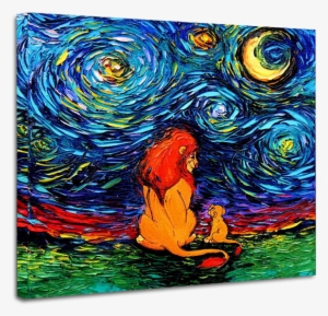 Lion King Art Starry Night Print Van Gogh - Lion King Starry Night