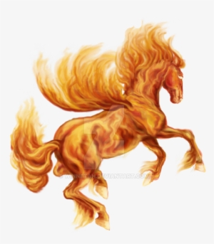Fire Pegasus By Winnetah On Deviantart Jpg Black And - Fire Horse Hd Png