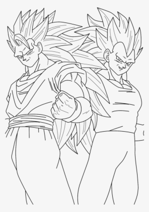 goku and vegeta black and white