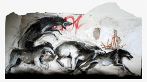 Violence Drawing Paint - Street Art Wolf