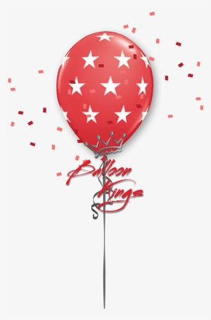 11in Latex American Stars - Blue Balloons With Printed Stars