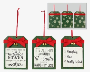Wood Christmas Tag Small Sign