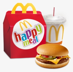 Happy Meal With Cheeseburger - Mc Donalds Happy Meal