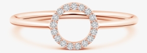 Round Lab Grown Diamond Open Circle Ring
