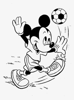 Mickey Mouse Playing Ball Coloring Pages - Coloriage À Imprimer Mickey
