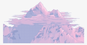 Vaporwave Seapunk Lofihiphop Mountains Vaporwaveaesthet - Aesthetic Mountain Transparent