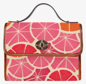 Sale Psylocke High-grade Waterproof Canvas Briefcase - Grapefruit Vintage Background Wristlet