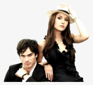 Ian Somerhalder Et Nina Dobrev Fond D'écran With A - Vampire Diaries Season 8 Hd