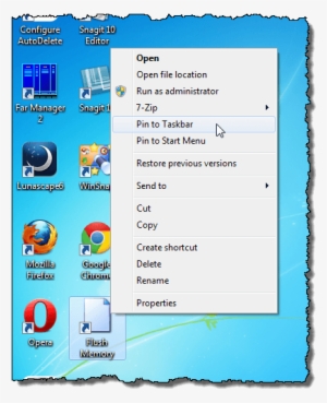 Pinning The Shortcut To The Taskbar - Keyboard Shortcut