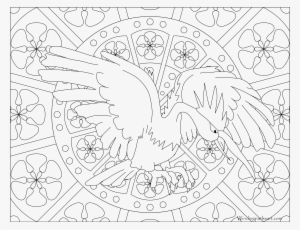 Adult Pokemon Coloring Page Pidgeot - Coloring Book