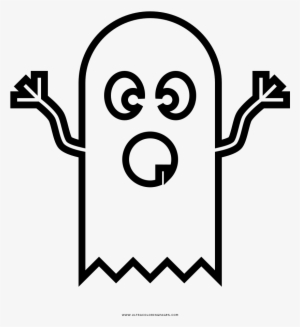 Scary Ghost Coloring Page - Happy Ghost
