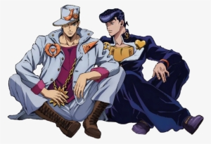 Clip Art Free Jotaro Transparent Background - Josuke Higashikata & Jotaro