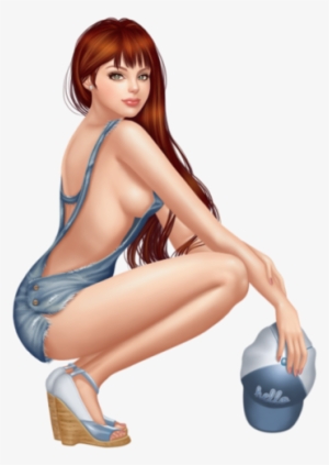 Tube, Female, Collection, Sexy Drawings, Clip Art, - Sitting
