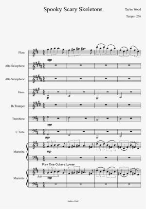 Spooky Scary Skeletons Sheet Music Composed By Taylor - Verka Serduchka
