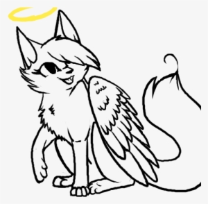 Png Transparent Stock Angel Cat At Getdrawings Com - Angel Cat Lineart