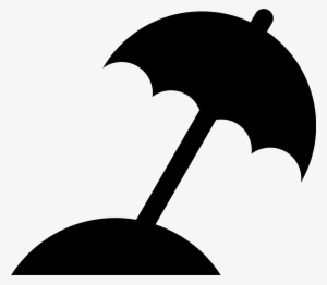 Simpleicons Places Beach Umbrella Black Silhouette